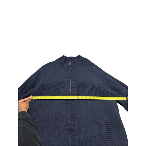 Boston Traders Jacket Men’s Large Sherpa Lined Cable Knit Zip Up Farm Coat - Picture 7 of 11